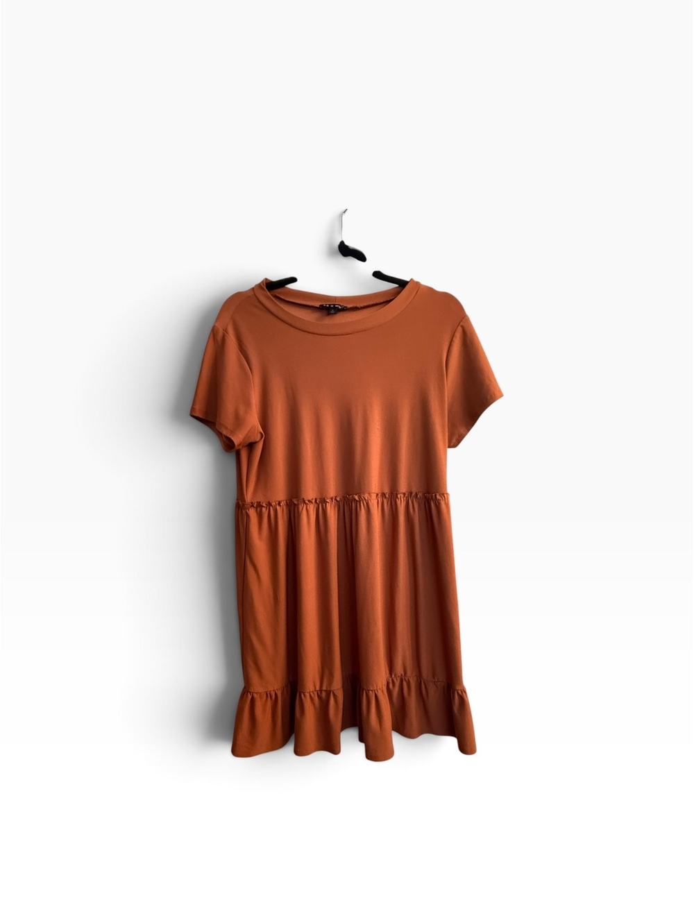 AS U WISH Rust Brown Short Sleeve Dress Large